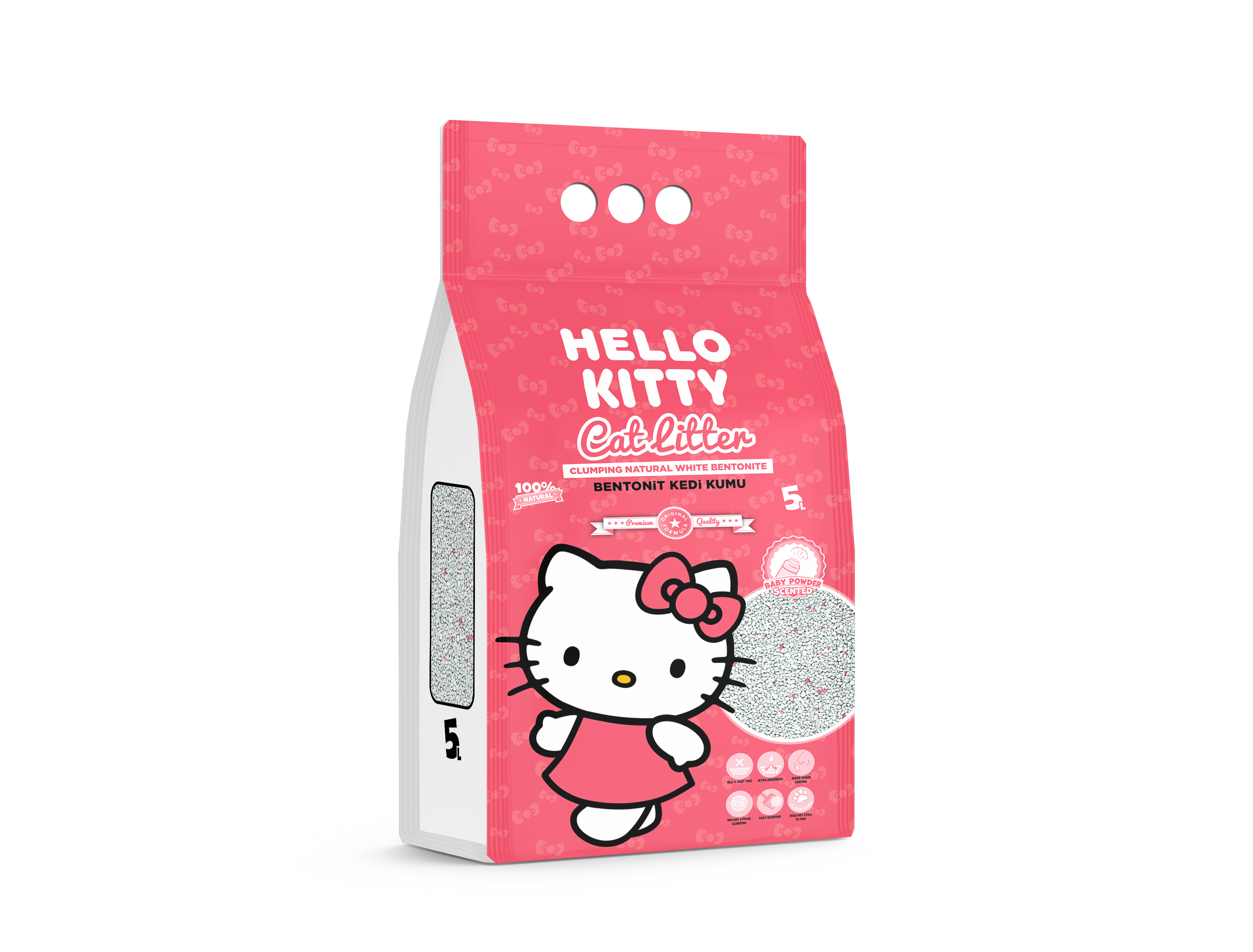 Hello Kitty Katzenstreu mit Babypuder